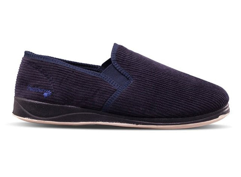 Padders Albert 408 Men's Wide-Fit Moccasin Slippers - Memory Foam Comfort